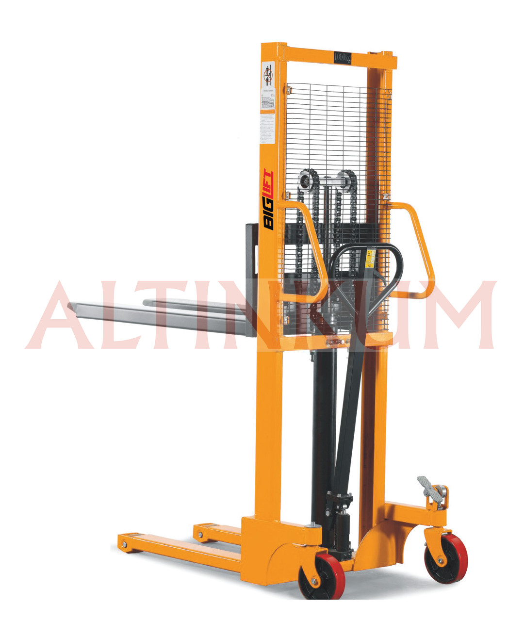 Biglift Manuel İstif Makinası 1000 Kg Çatal Yüksekliği 250cm RM-SFHD1025